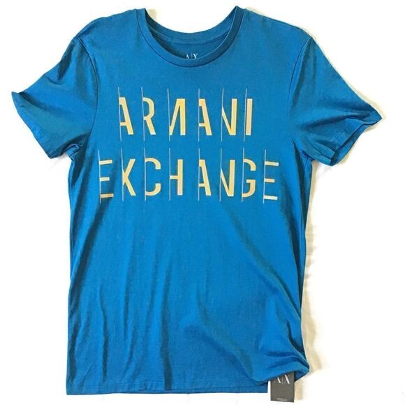 Armani Exchange Pima Cotton Cut Off Logo Tee - Picture 1 of 7